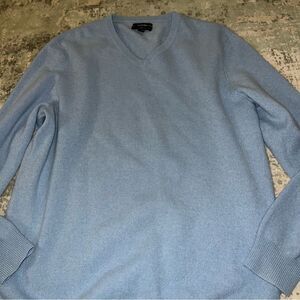 Club Room Blue V-Neck Sweater cashmere Classic